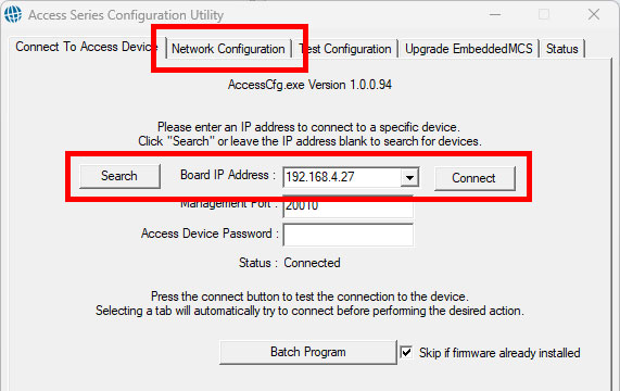 connect to NCS device
