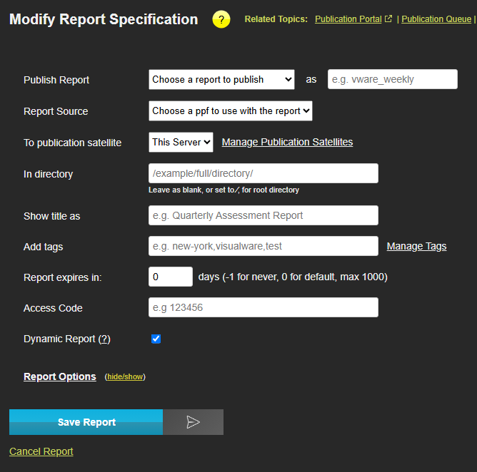 actions report spec