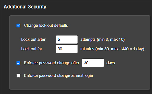 Additional Security