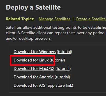 download Linux satellite