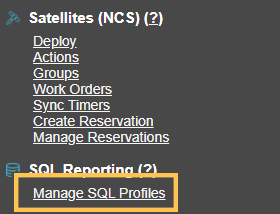 manage sql profiles click