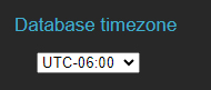 database timezone screenshot