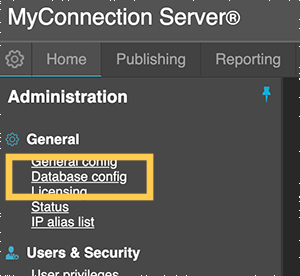 database config