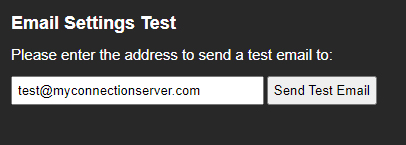 test email settings