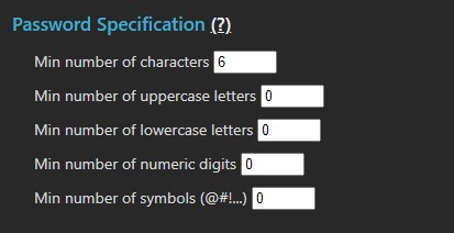 Password spec