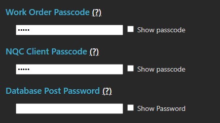 Token Passcodes