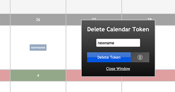 delete a calendar condition