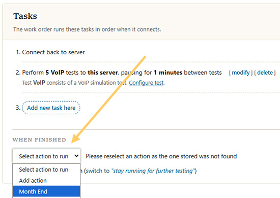 Add action to work order