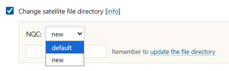 Change file directory options