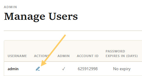 Admin user