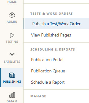 Publish a Test