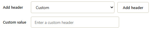 Custom header in MCS