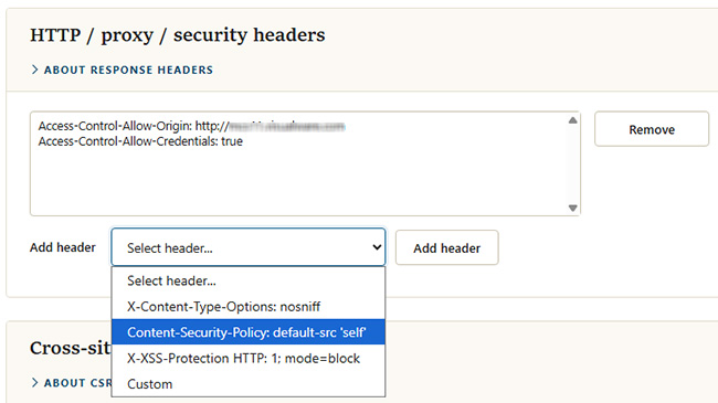 Add preset headers to MCS