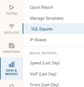 Manage SQL Profiles menu item