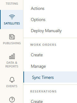 SWO Sync Timer List menu link