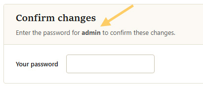 Password Confirmation