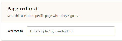 Page Redirect