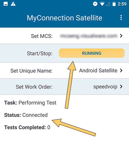 Satellite running