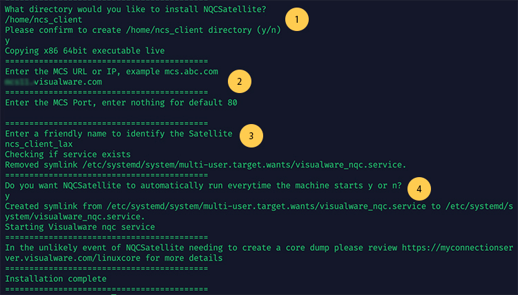 Linux client install script
