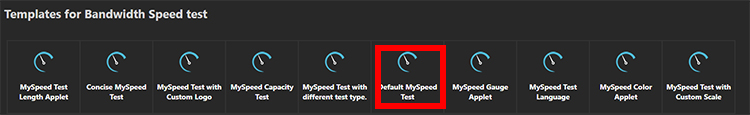 Test template options