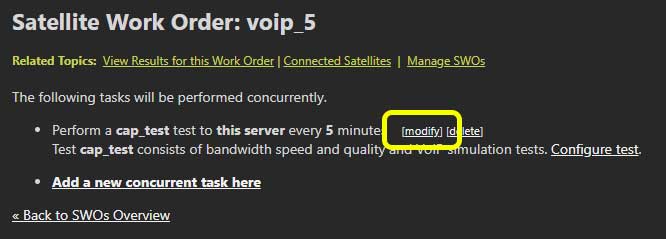 Modify task link