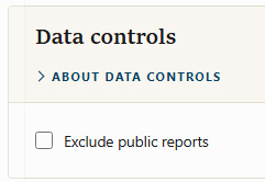 Exclude public reports checkbox