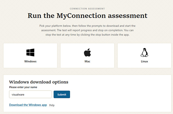 SWO download page with user information form
