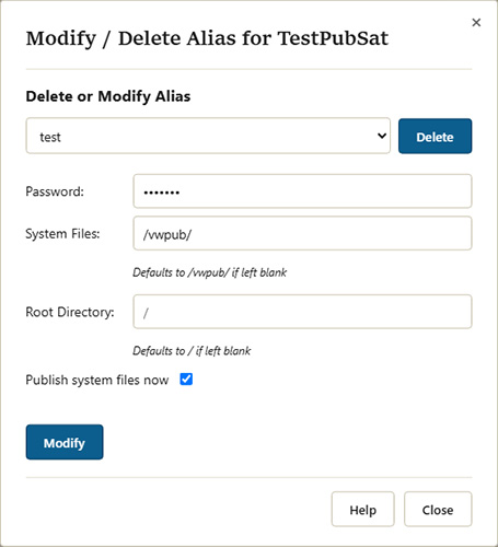 Manage aliases