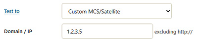 Other MCS/Satellite configuration showing URL/IP and RA Password fields