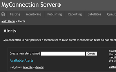 Create an alert
