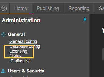 Click licensing link