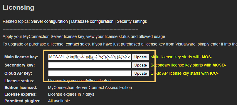 Enter license key
