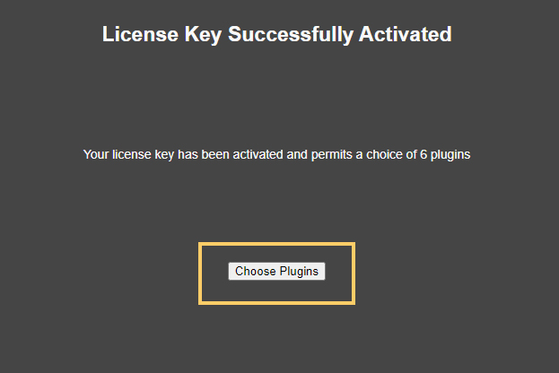 Choose plugins button