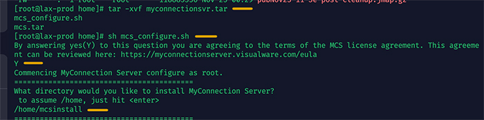Accept the EULA and choose installation directory